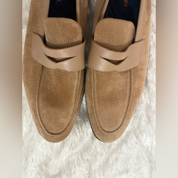 Steve Madden Men\'s Natural Hypens Suede Penny Loafers size 10